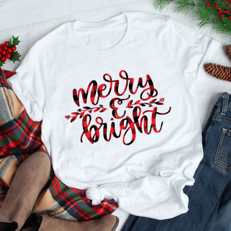 Craciun - Tricou Merry and Bright