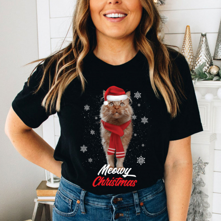 Craciun - Tricou Snow Cat Christmas