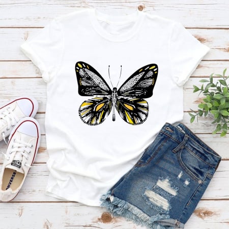 Fluturi - Tricou Yellow Butterfly