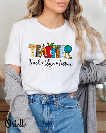 De Scoala - Tricou Teach Inspire
