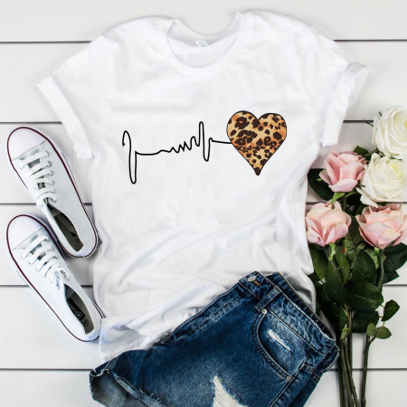 Heart - Tricou White Heartbeat
