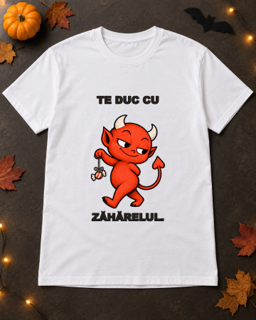 Halloween - Tricou Unisex Te Duc Cu Zăhărelul