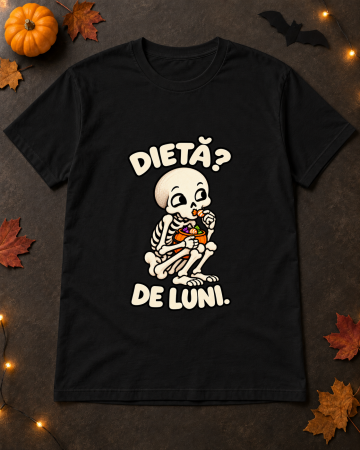 Halloween - Tricou Unisex Dietă De Luni