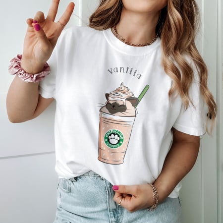 Coffee - Tricou Vanilla Catpuccino