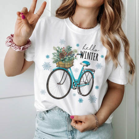 Craciun - Tricou Winter Bicycle