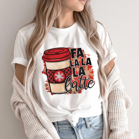 Craciun - Tricou Fa La La Latte