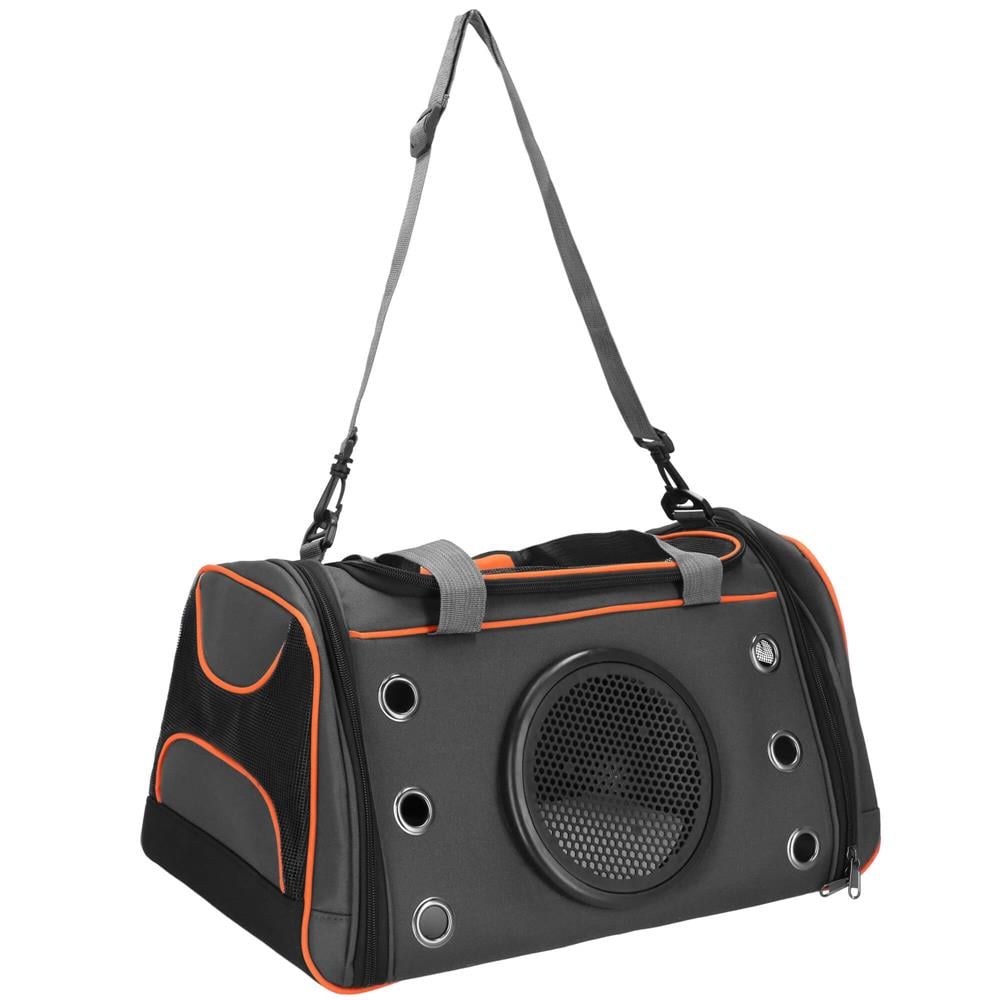 Disponibil livrare locker - Geanta pentru transport animale mici-medii, pentru caine si pisica, pliabila, 24x48x33 cm, gri