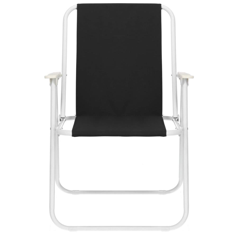 Scaun de plaja Sersimo, pliabil, 100kg, 52x73cm, negru alb [5]