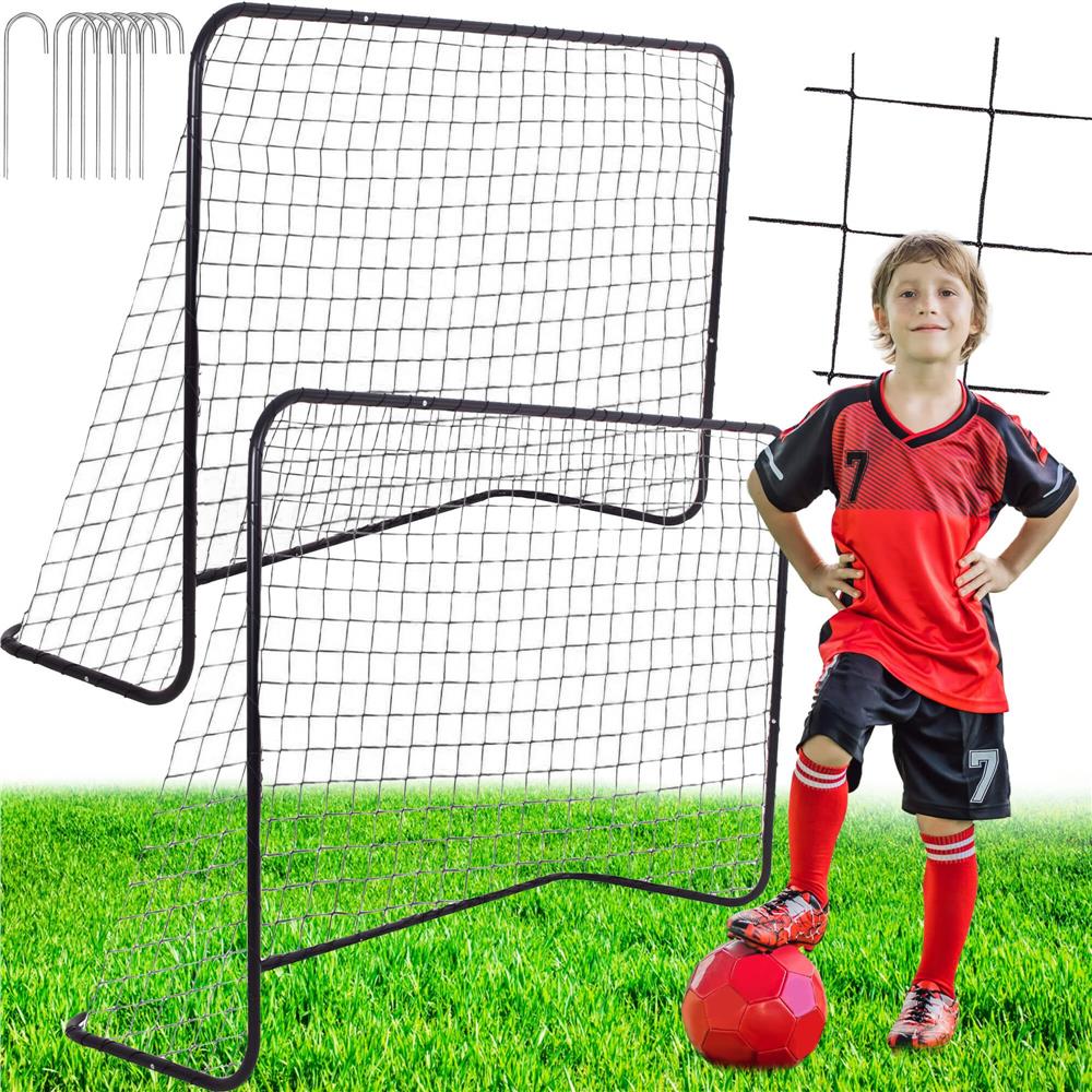 Set 2 porti de fotbal metalice, 122x183cm, profil 25mm, cu elemente de fixare [6]