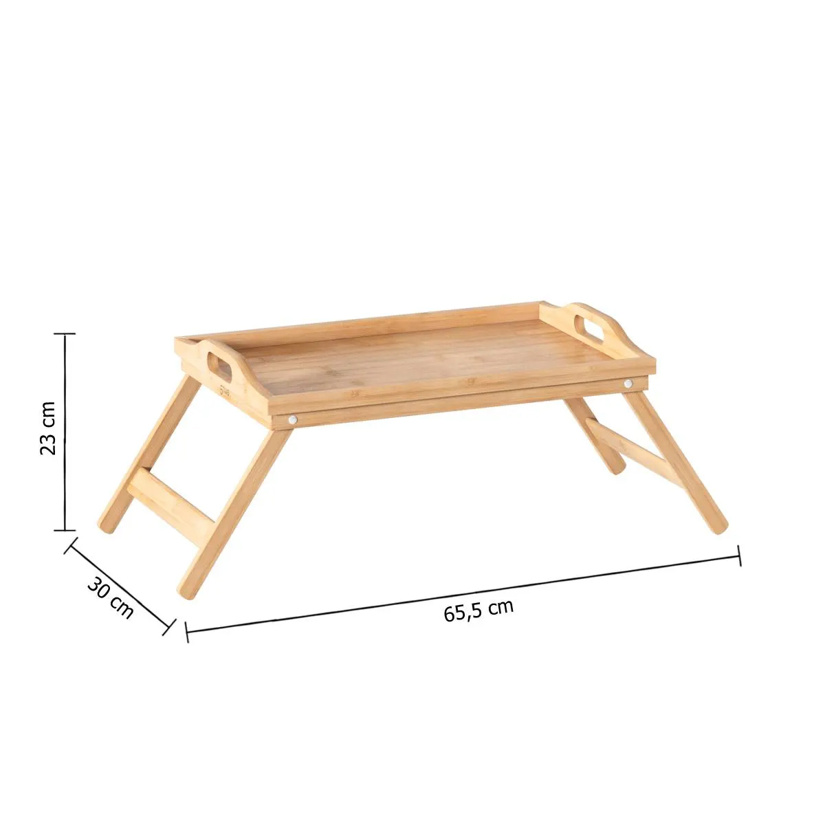 Tava mic dejun 5Five Bambou cu picioare pliabile, 50x30x22 cm, MDF si bambus, maro natur [3]