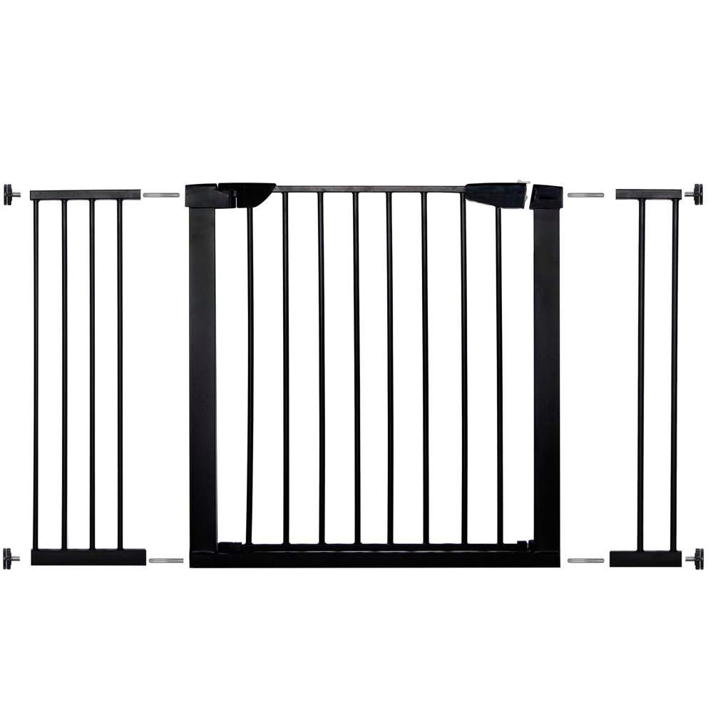 SISTEME SIGURANTA COPII - Poarta de siguranta Safety Gate pentru scari, ajustabila 117-124 cm, din otel, neagra