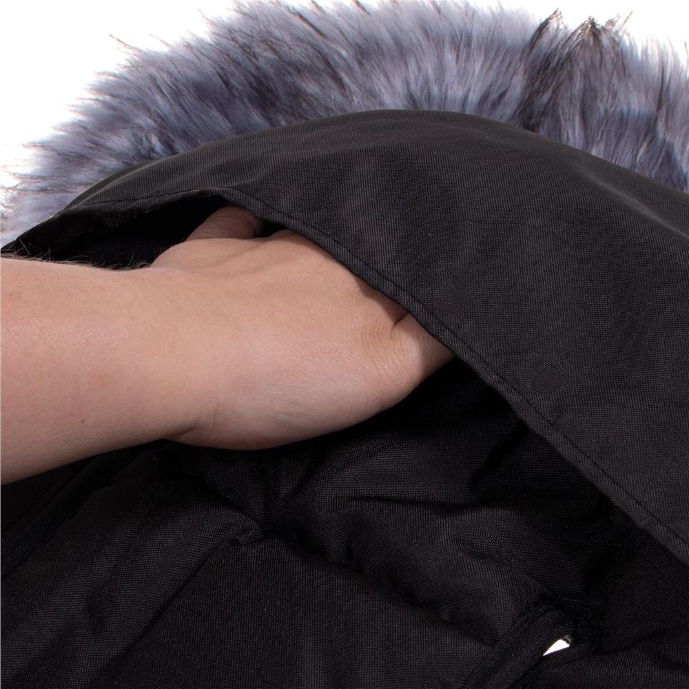 Sac iarna de bebelusi pentru carucior, marime universala, cu gluga, 90x45cm, negru [6]
