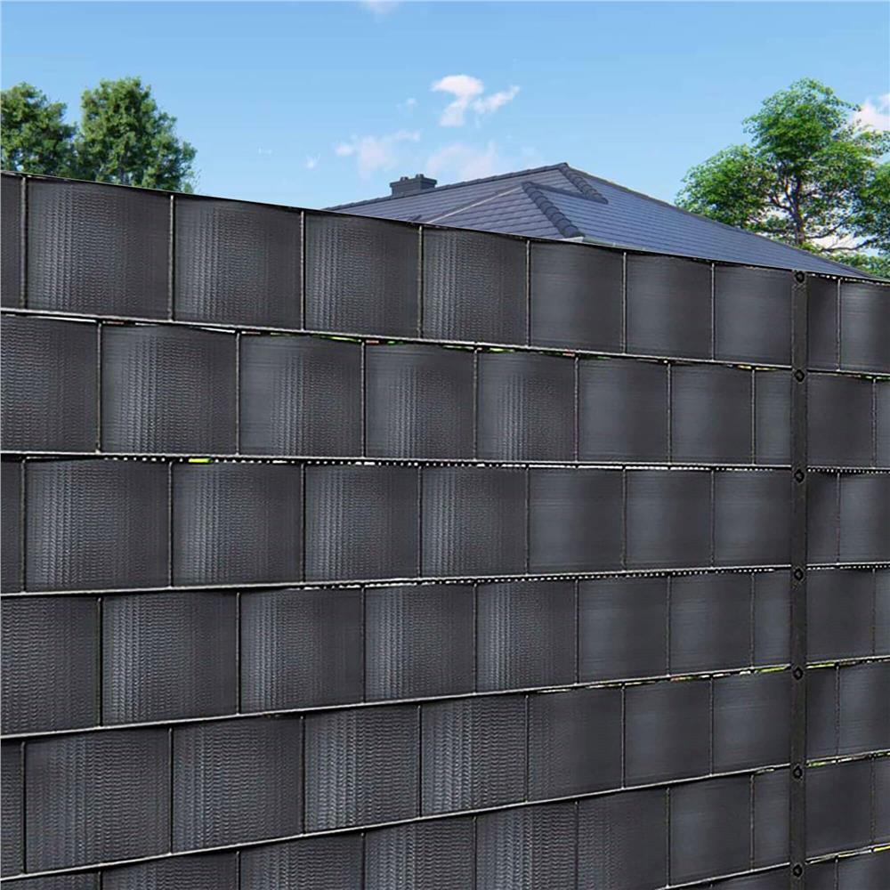 Disponibil livrare locker S - Panou de gard pentru intimitate in gradina, PVC Premium, 26 x 0.19 m, gri antracit