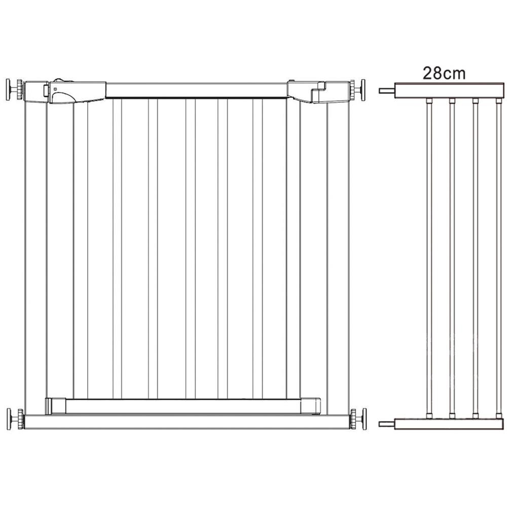 Poarta de siguranta Safety Gate pentru scari, ajustabila, din lemn cu structura otel, 103-110cm, negru maro [7]
