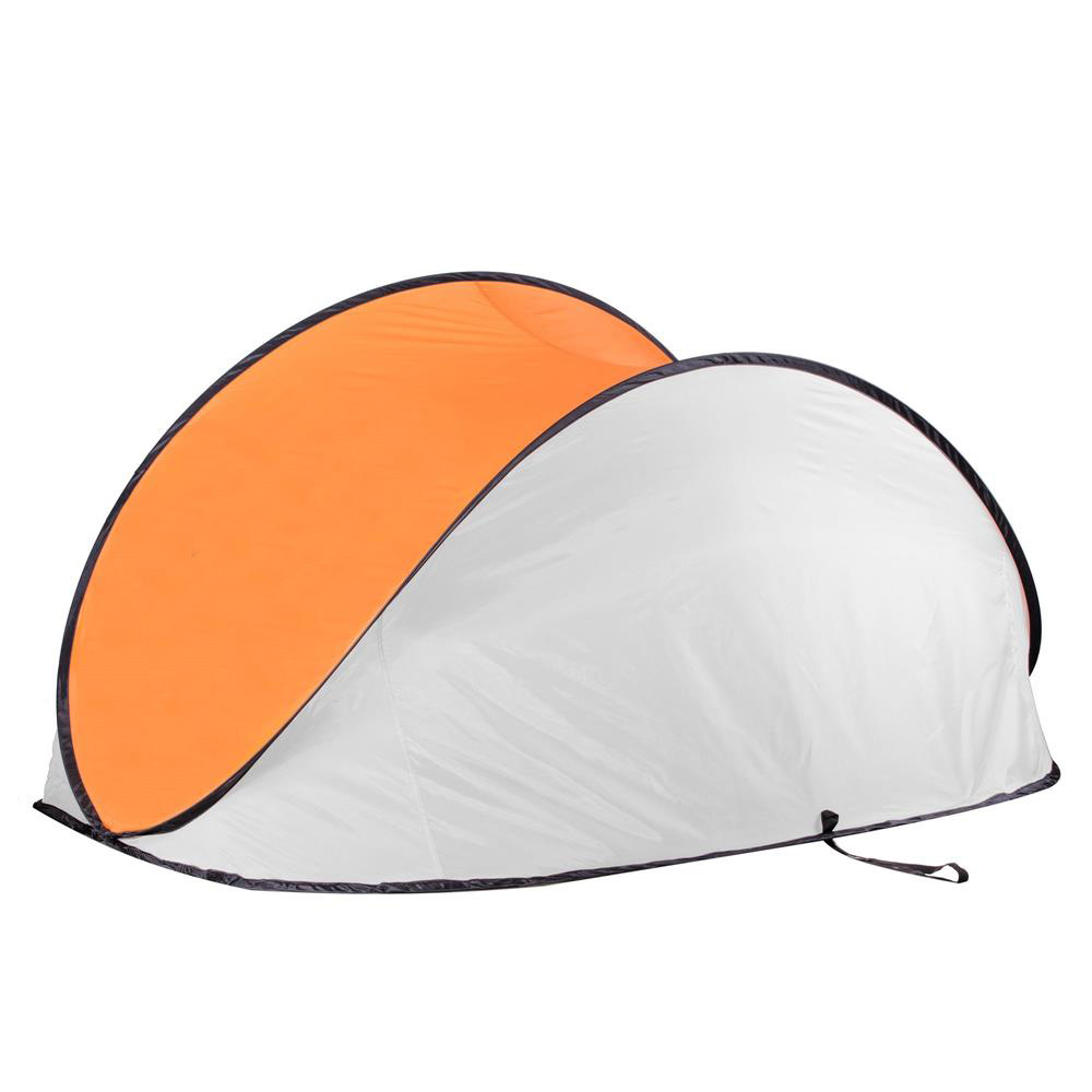 Cort plaja si picnic semi-deschis Sersimo, protectie UV, 200x120x110cm, portocaliu gri [7]