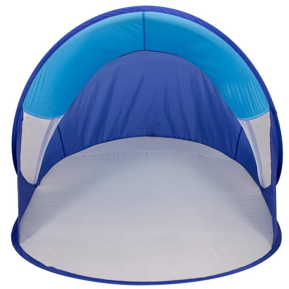 Cort plaja si picnic semi-deschis Sersimo, protectie UV, 200x120x95cm, albastru [6]