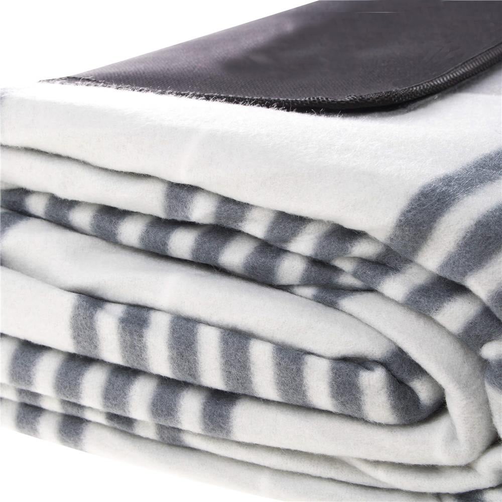 Patura pentru picnic sau plaja, cu folie izolatoare si maner, 200x300cm, albastru gri [7]