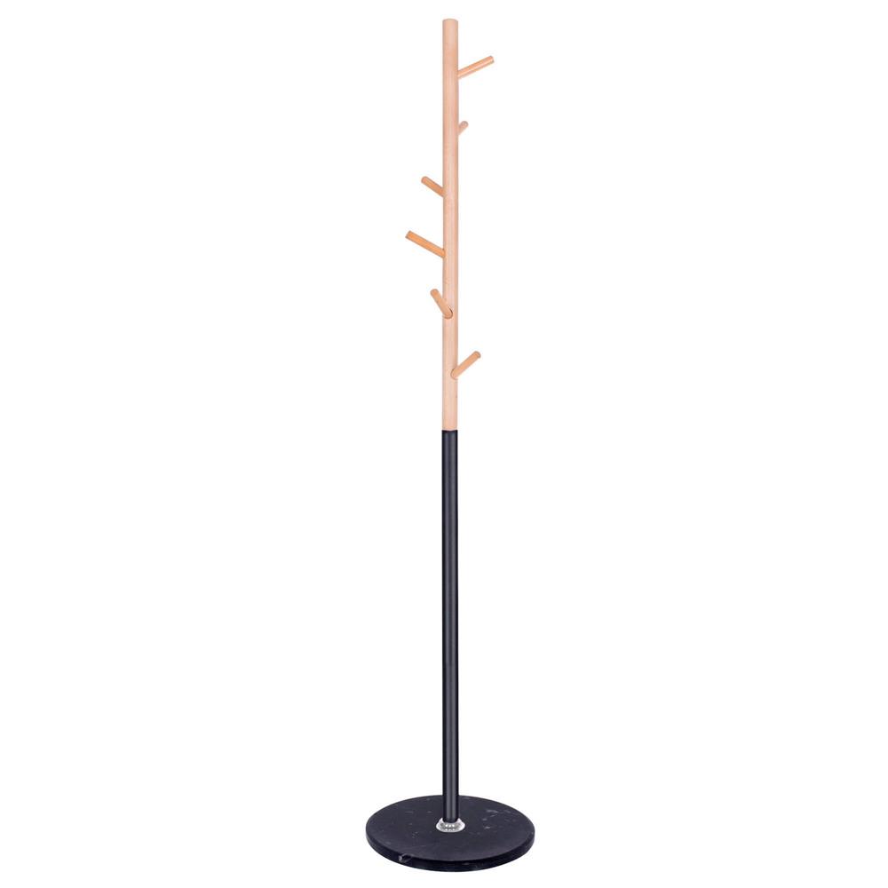 Cuiere - Cuier tip pom din metal Sersimo, 6 agatatoare, 180cm, negru maro