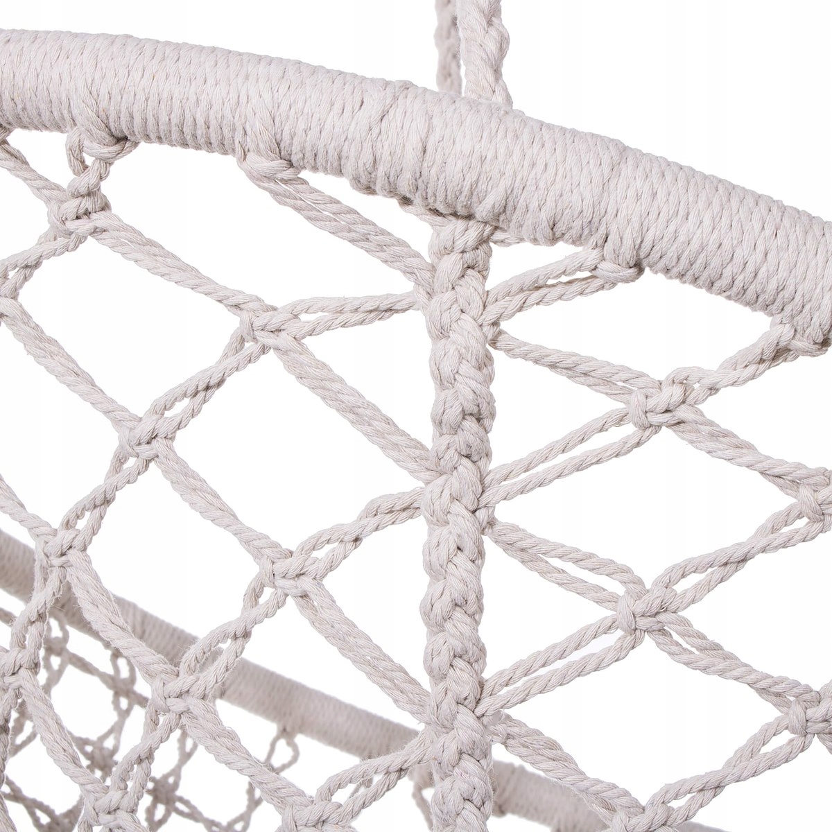 Scaun rotund Sersimo tip leagan suspendat cu perna Confort Plus casa sau gradina, bej [6]