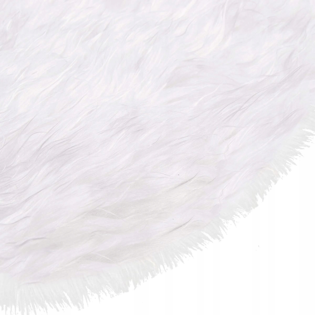 Covoras de pus sub bradul de Craciun, diametru 115 cm, imitatie blana alba [7]