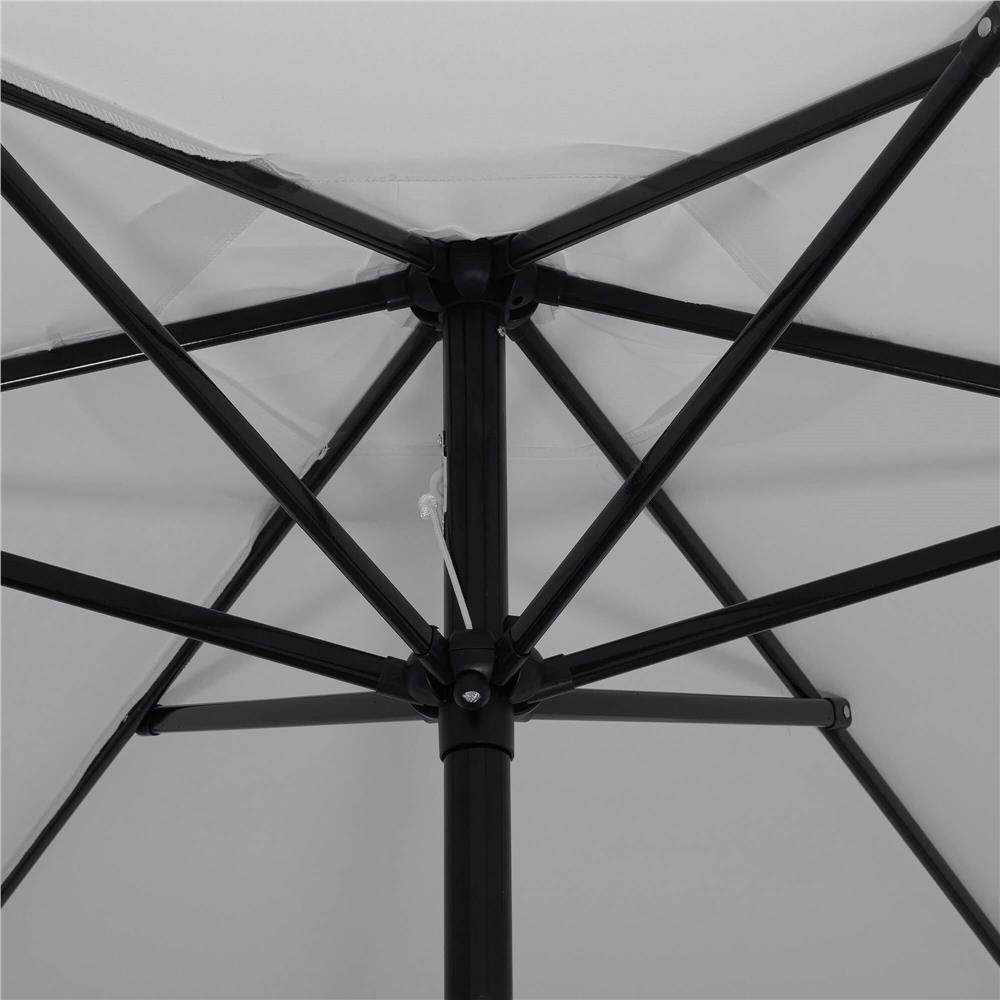 Umbrela terasa gradina, cu manivela si inclinare, diametru 260cm, gri [7]