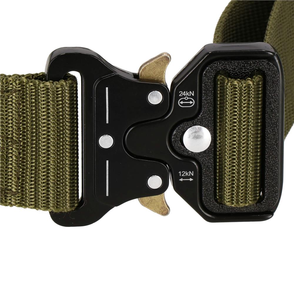 Curea centura Tactical Combat pentru barbati 3.5 x 125 cm, rezistent, verde [6]