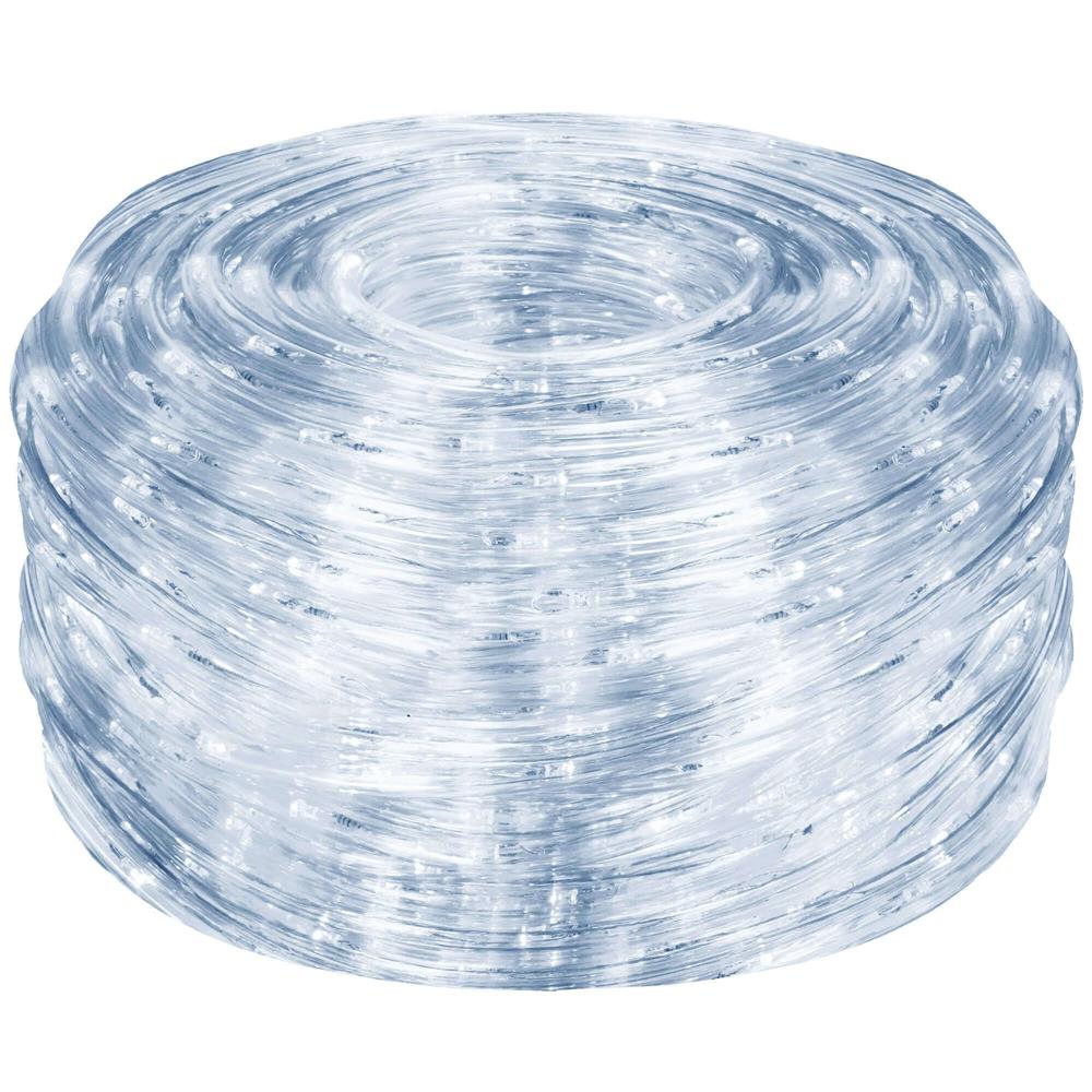 Instalatie tub furtun luminos pentru Craciun, 240 LED-uri, 10 m, pentru exterior, alb rece [9]
