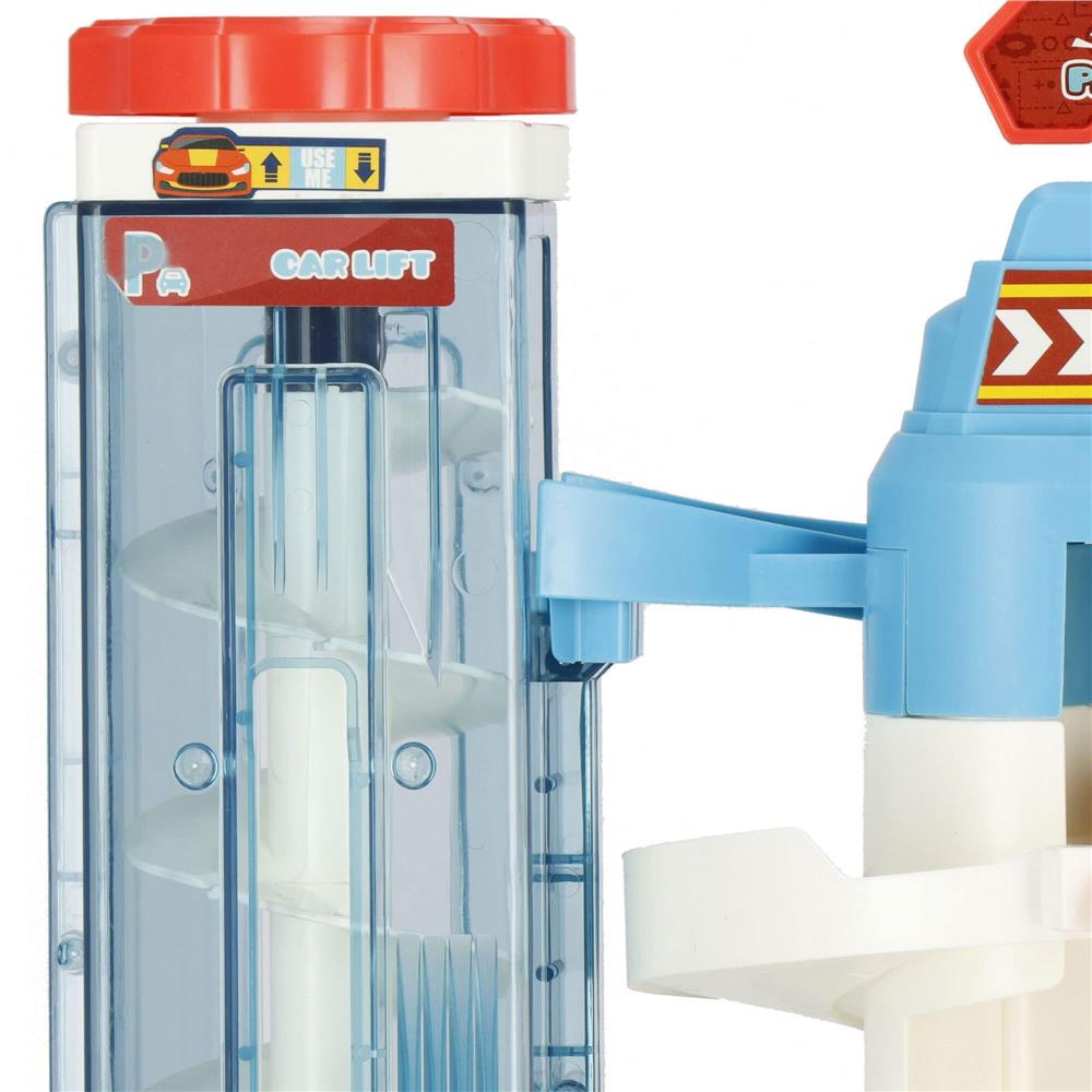 Circuit cu parcare pentru masinute, cu lumini si sunete, 6 masinute, cu nivele cu lift de urcare [7]