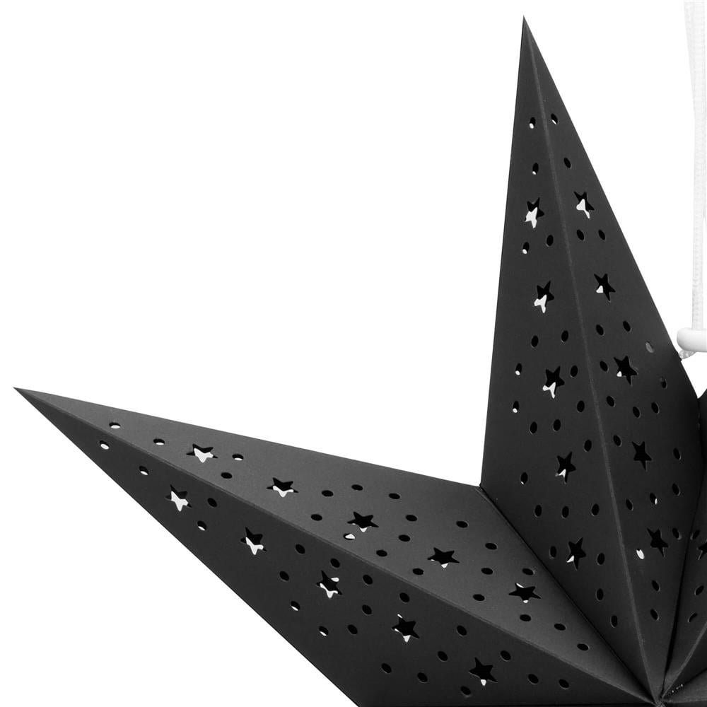 Stea decorativa 3D din hartie ajurata, 50cm, neagra [8]