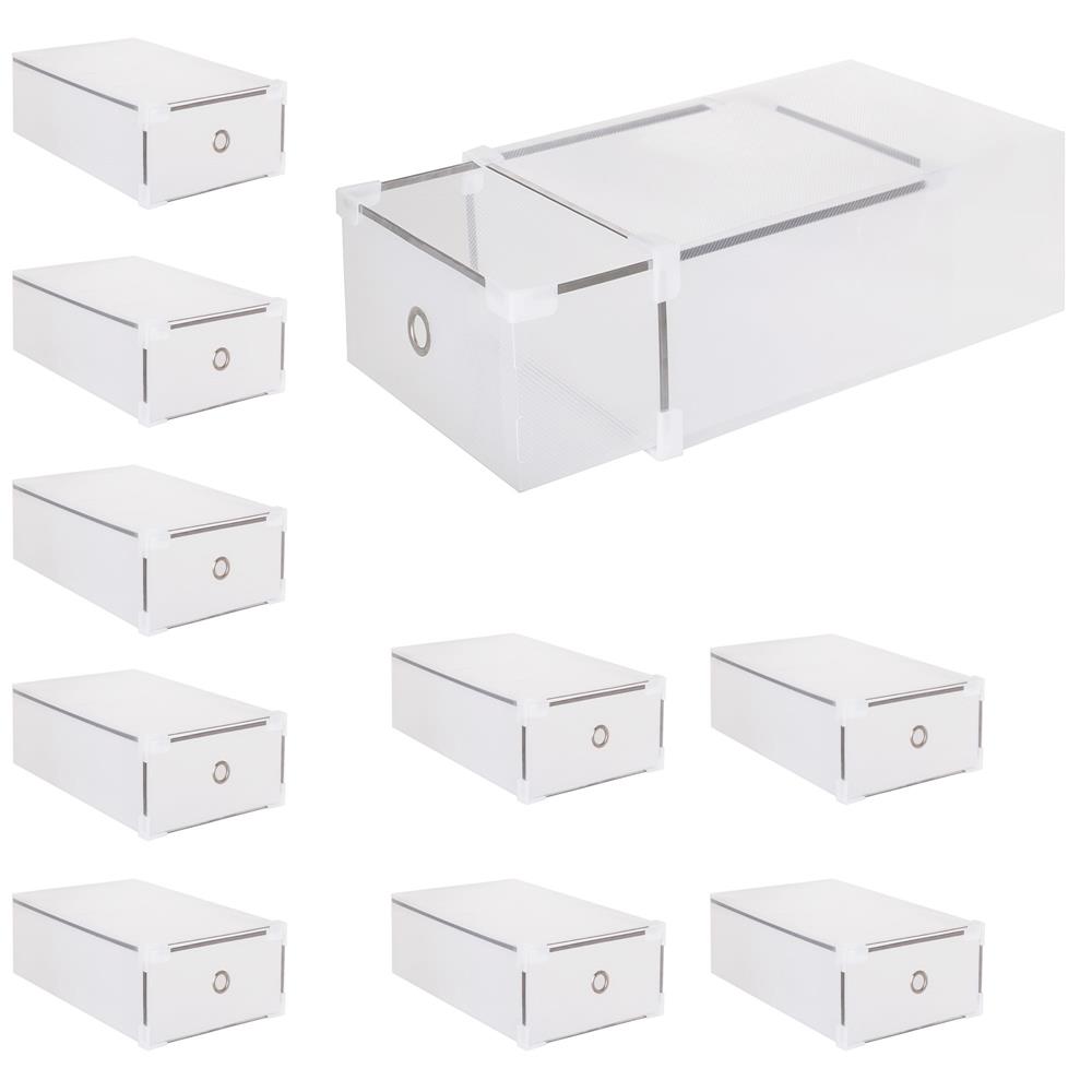Set 10 cutii organizare pentru pantofi, 34x22x13, transparent [6]
