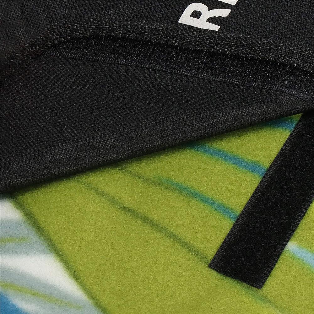 Patura pentru picnic sau plaja, cu folie izolatoare si maner, 200x200cm, model frunze, verde [7]