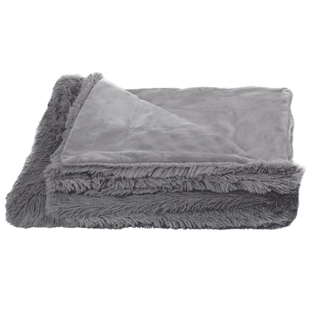 Patura pufoasa si calduroasa pentru 2 persoane, 200x240cm, gri [5]