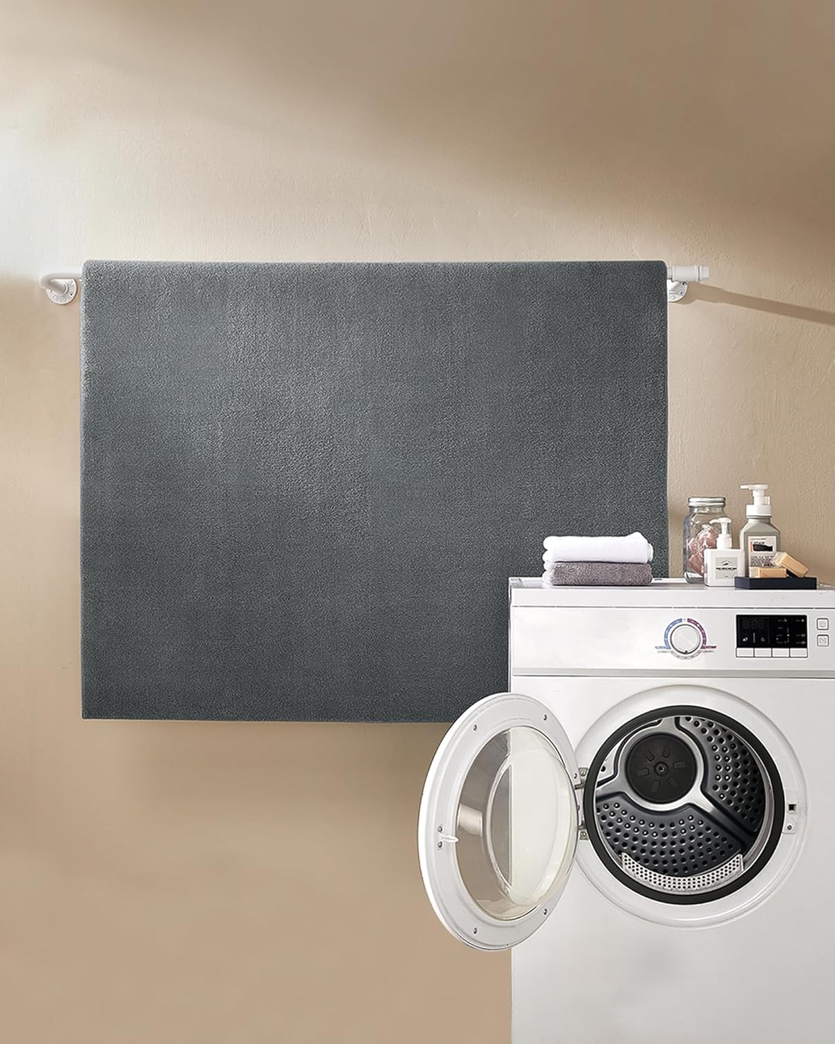 SONGMICS Covor decorativ antiderapant, lavabil la masina, 120x170 cm, gri [7]