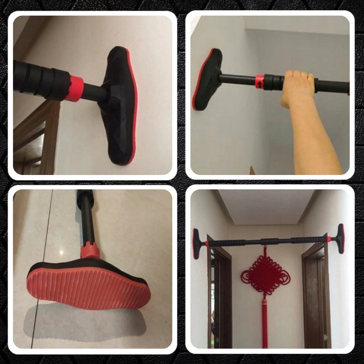 Bara tractiuni telescopica pentru usa, din otel cu capete cauciuc, lungime 71-105 cm [7]