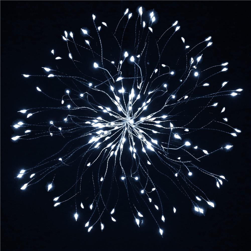 Disponibil livrare locker S - (DL) Instalatie lumina decorativa STAR cu 100 LED-uri, diametru 40cm, telecomanda, iluminare alba