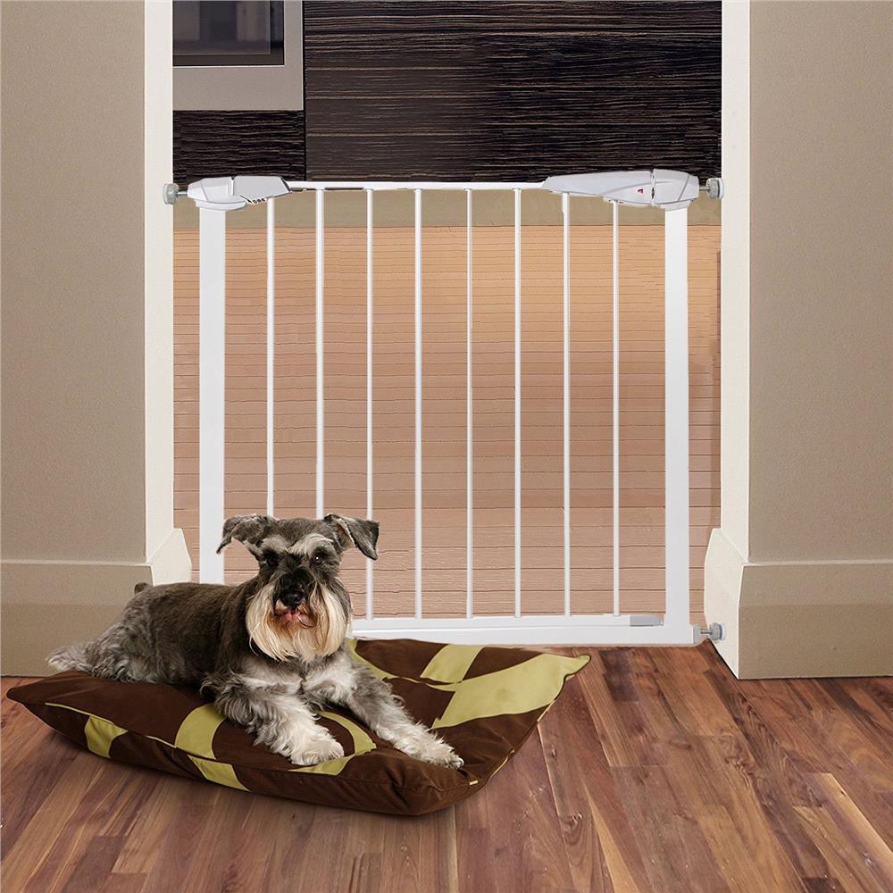 Poarta de siguranta Safety Gate pentru scari, ajustabila 76-85 cm, din otel, alba [2]