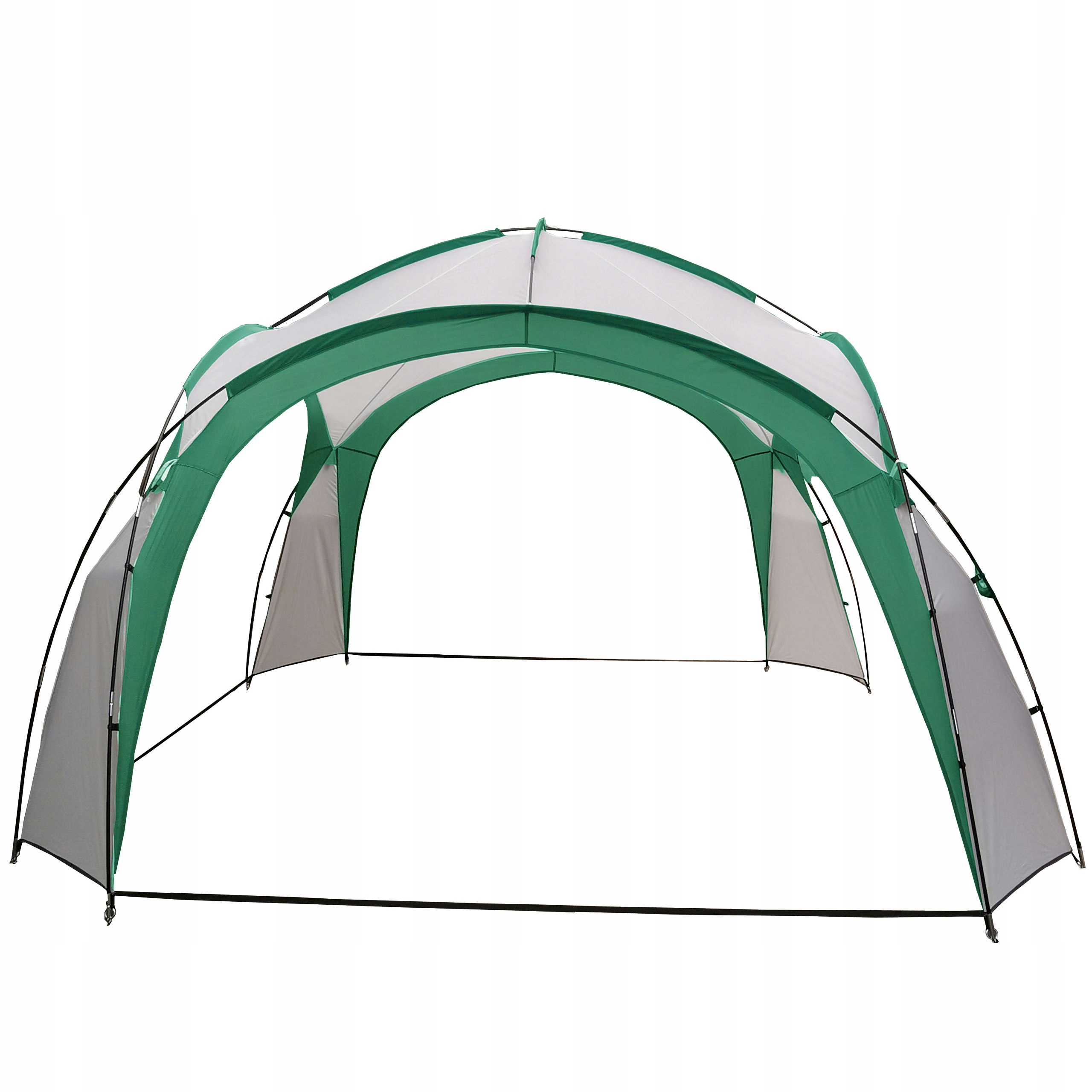 UMBRIRE - Pavilion gradina 350x350x230 cm, structura fibra de sticla, acoperis poliester impermeabil, verde cu alb