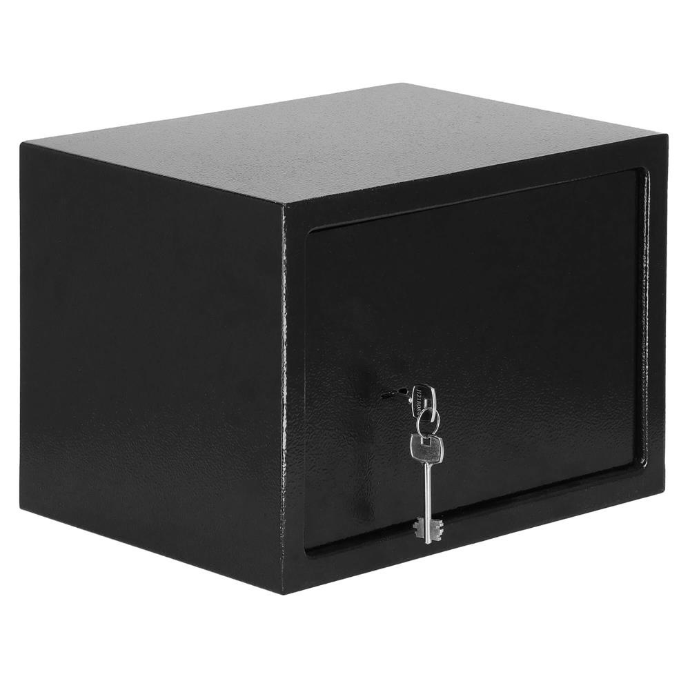 Seif standard cu cheie, 200x310x200 mm, Otel, Negru [16]