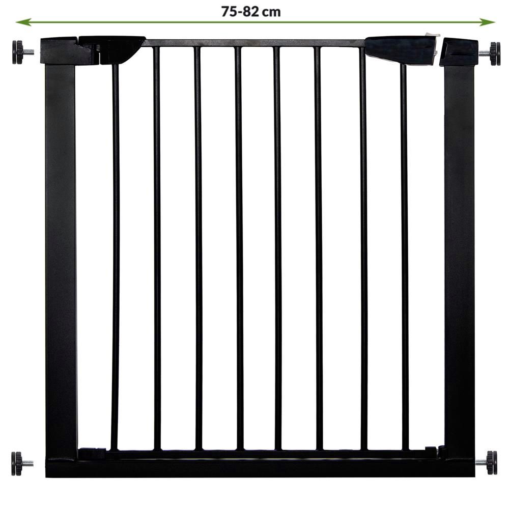 Poarta de siguranta Safety Gate pentru scari, ajustabila 75-82 cm, din otel, neagra [7]