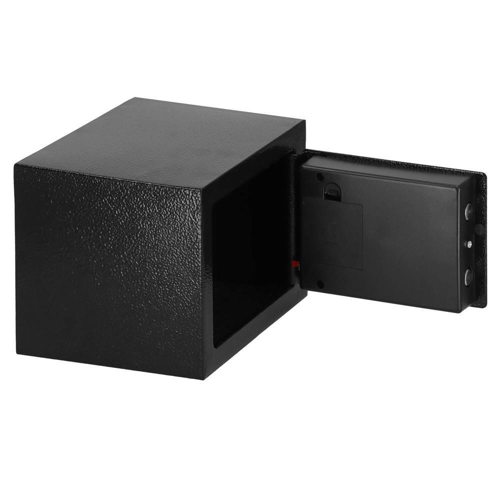 Seif electronic standard cu cifru si cheie, 170x230x170 mm, Otel, Negru [8]