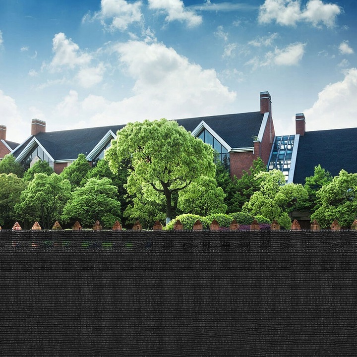 Plasa umbrire si intimitate pentru gard, 1.5m latime, 25m lungime, 140g densitate, negru [8]