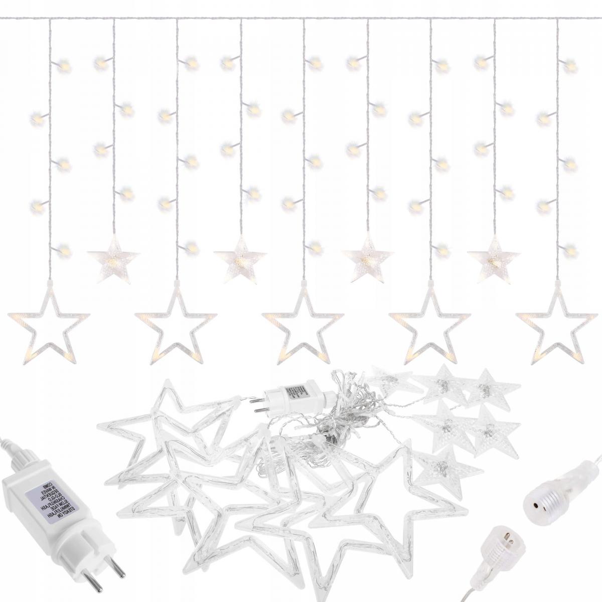 (DL) Instalatie lumina tip perdea cu 138 LED-uri, 2m, pentru interior/exterior, stelute iluminare alba [2]