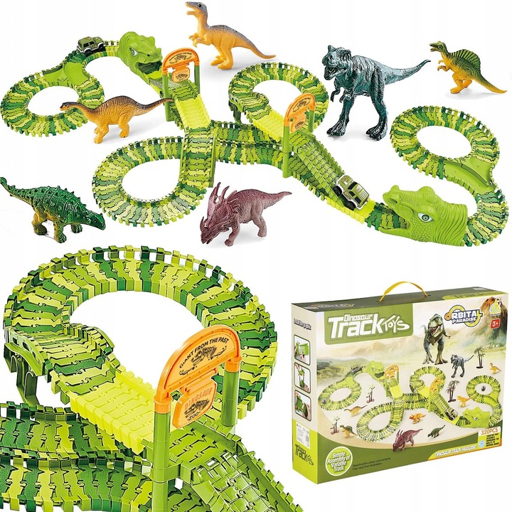 Circuit masinute Dinosaur Park, cu 320 de piese, pista configurabila [8]