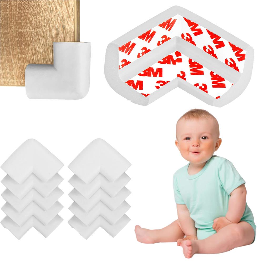 Set 10 protectii colturi pentru siguranta copii, 60x35mm, spuma EPE, gri [8]
