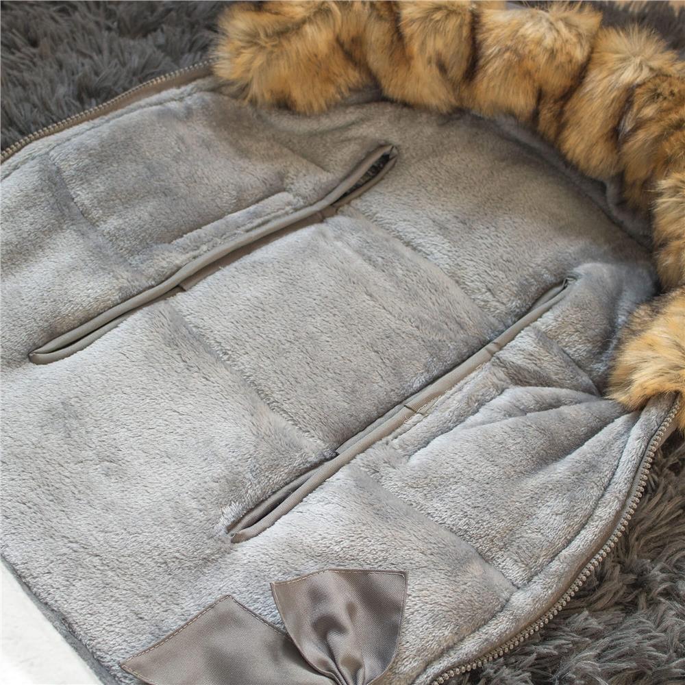 Sac iarna de bebelusi pentru carucior, marime universala, 90x45cm, gri inchis [9]