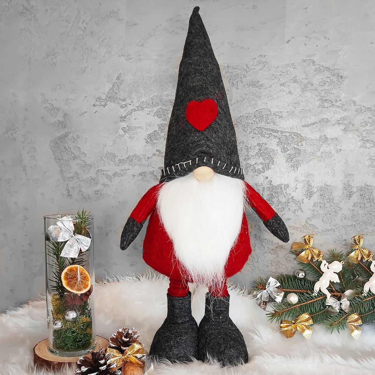 Figurina Craciun, Spiridus, picioare telescopice, inaltime extensibila 52-67cm [9]