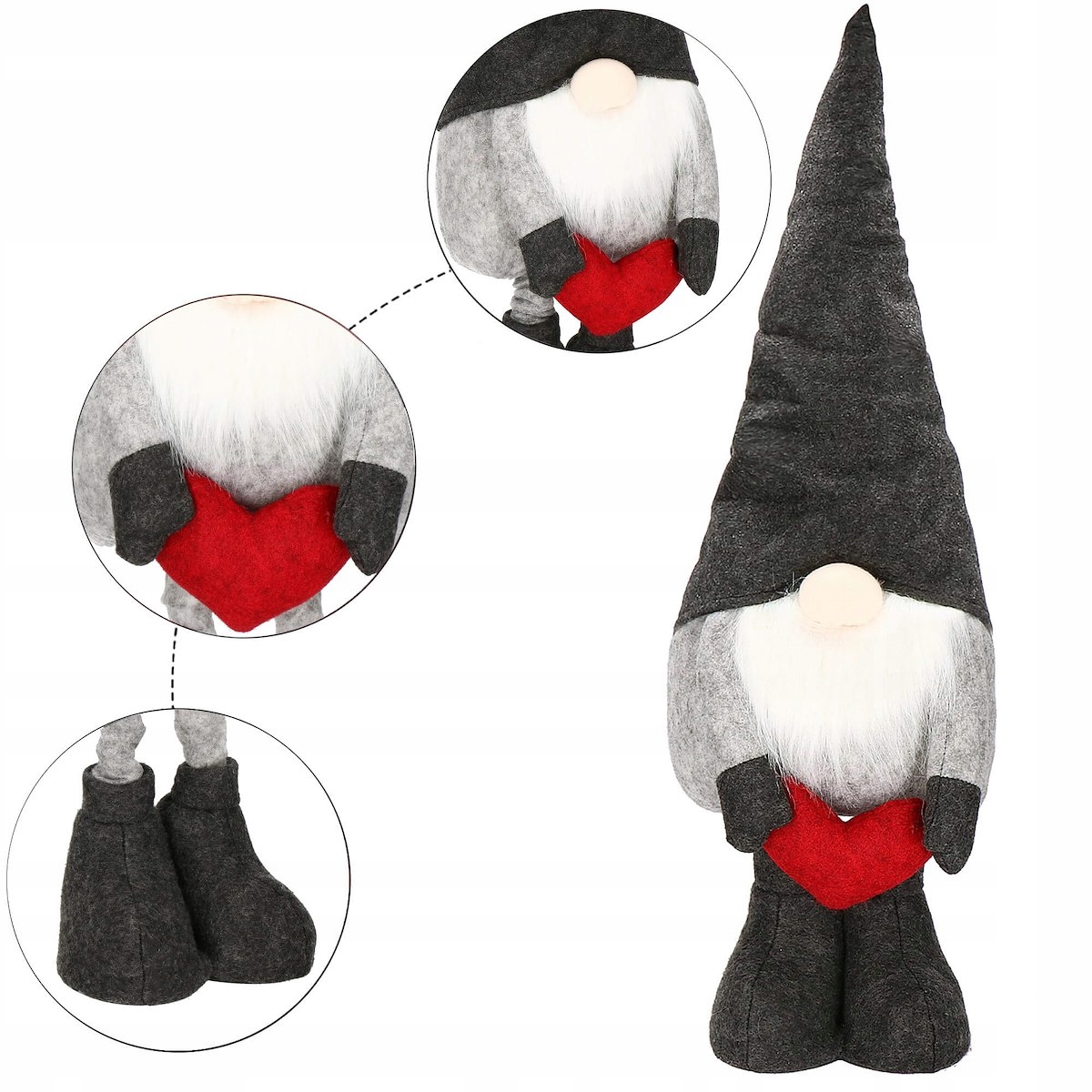 Figurina Craciun, Spiridus, picioare telescopice, inaltime extensibila 63-93cm [9]