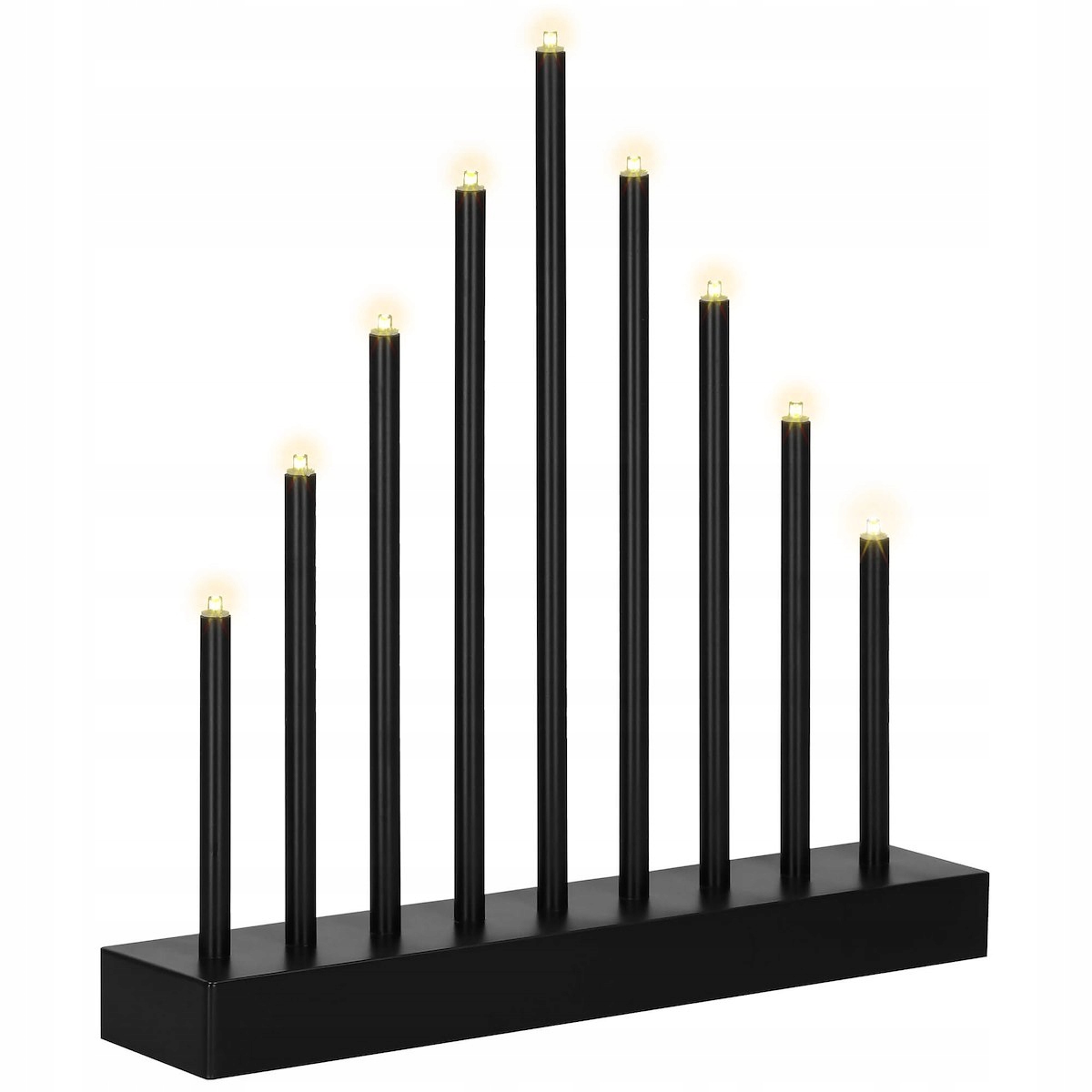 Lumanari decorative de Craciun, 9 becuri tip LED, culoare negru [11]