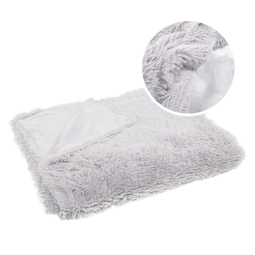 Patura pufoasa si calduroasa pentru 2 persoane, 200x240cm, gri deschis [10]