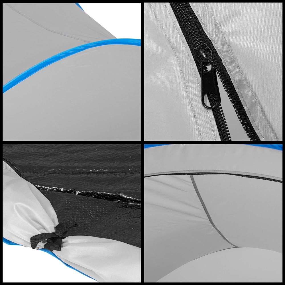 Cort plaja si picnic semi-deschis Sersimo, protectie UV, 200x120x110cm, gri [12]